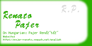 renato pajer business card